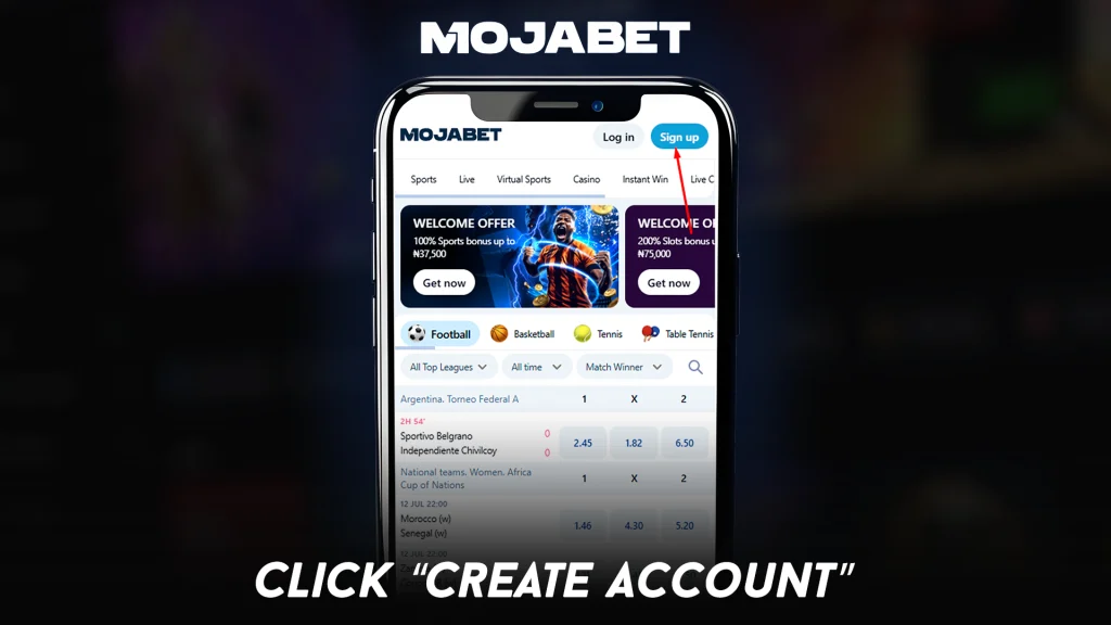 Click “Create Account”