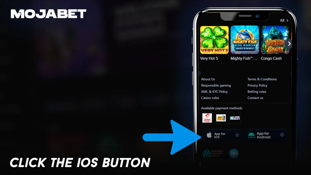 Click the iOS Button