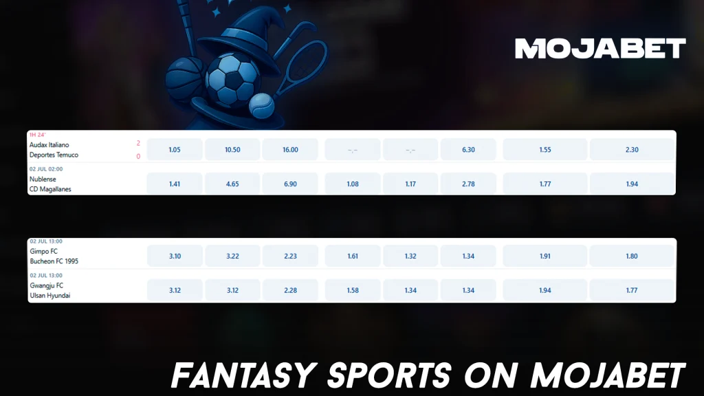 Fantasy Sports on MojaBet