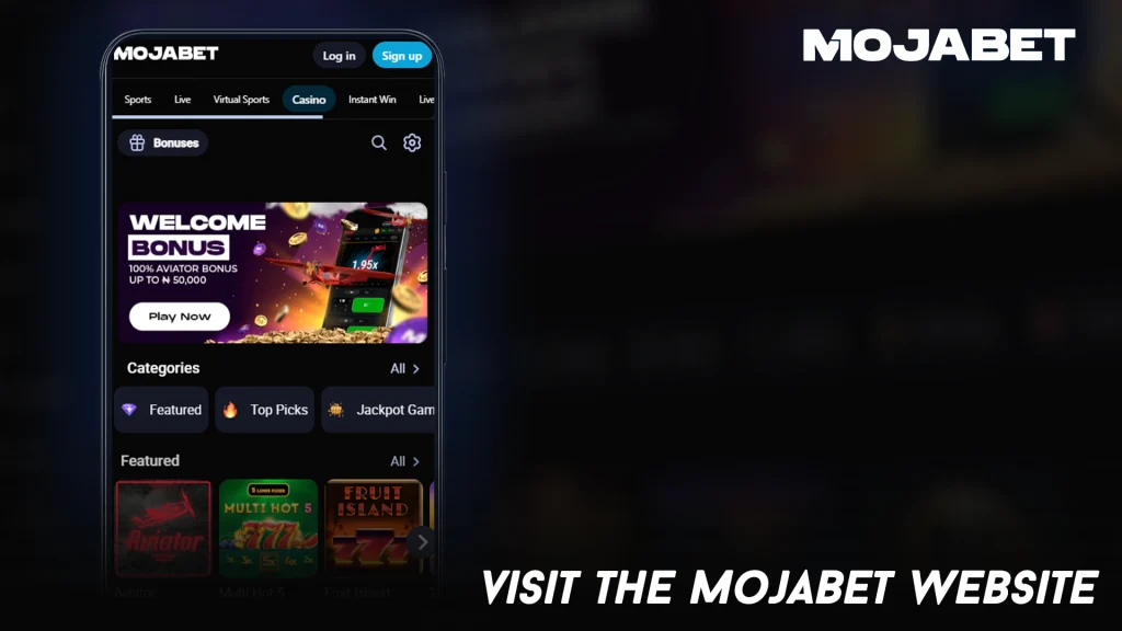 Visit the MojaBet Website