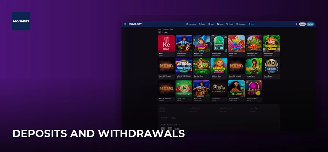 Deposits and Withdrawals
