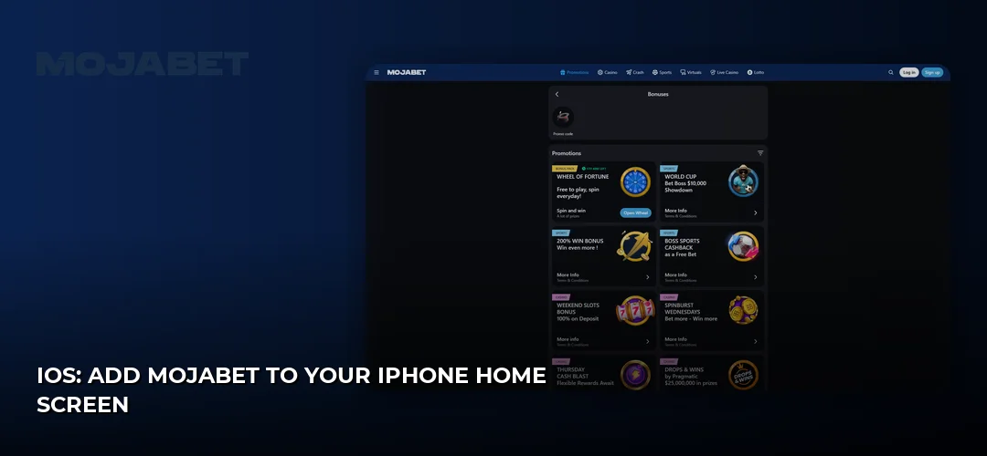 Mojabet promotional banner