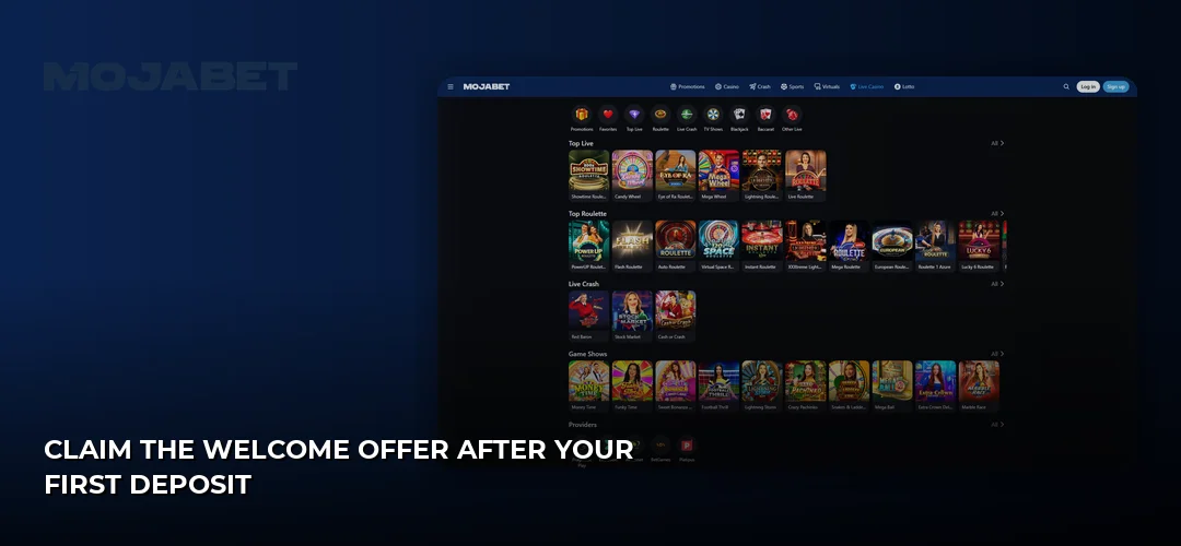 Mojabet promotional banner