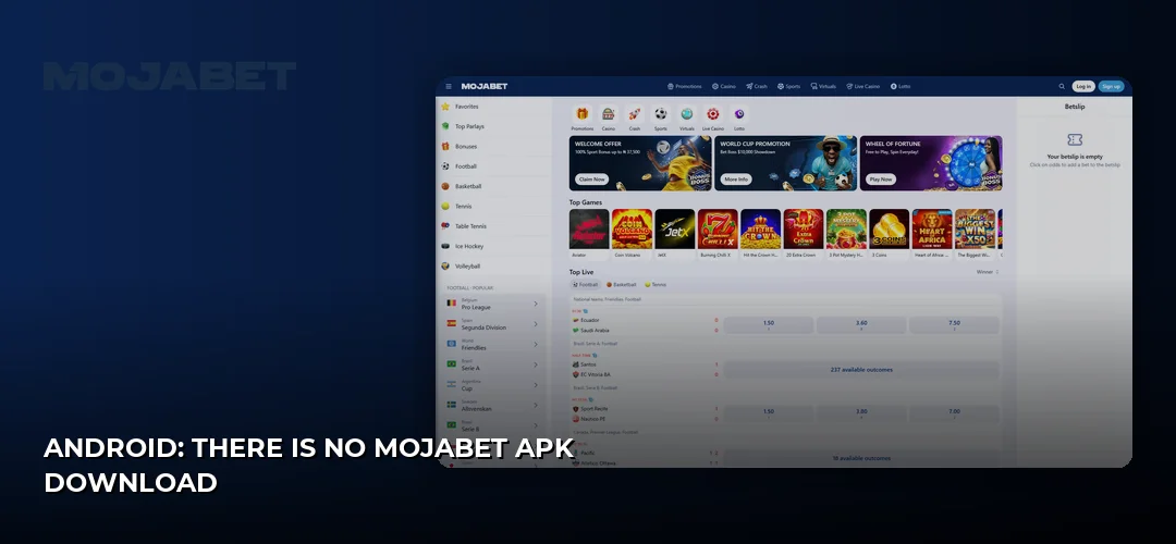Mojabet promotional banner
